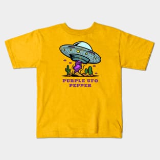 Purple UFO Pepper Kids T-Shirt